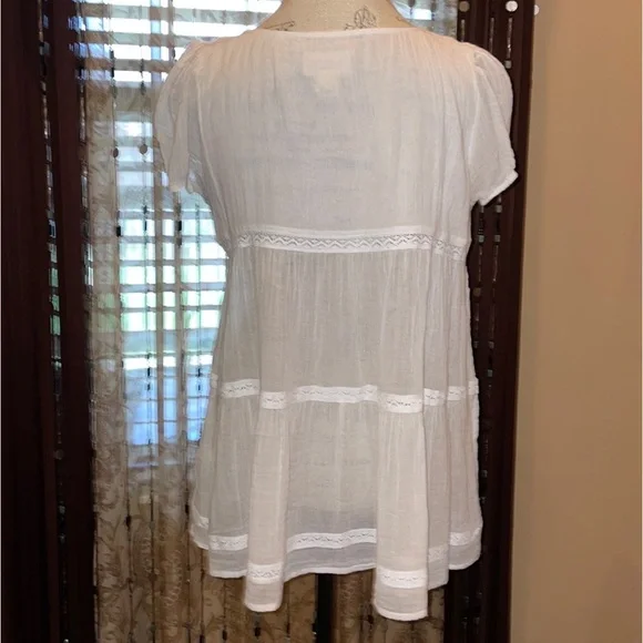 Denim & Supply Ralph Lauren L Peasant Bohemian Southwest Cap Sleeve Pullover Top - Picture 14 of 16